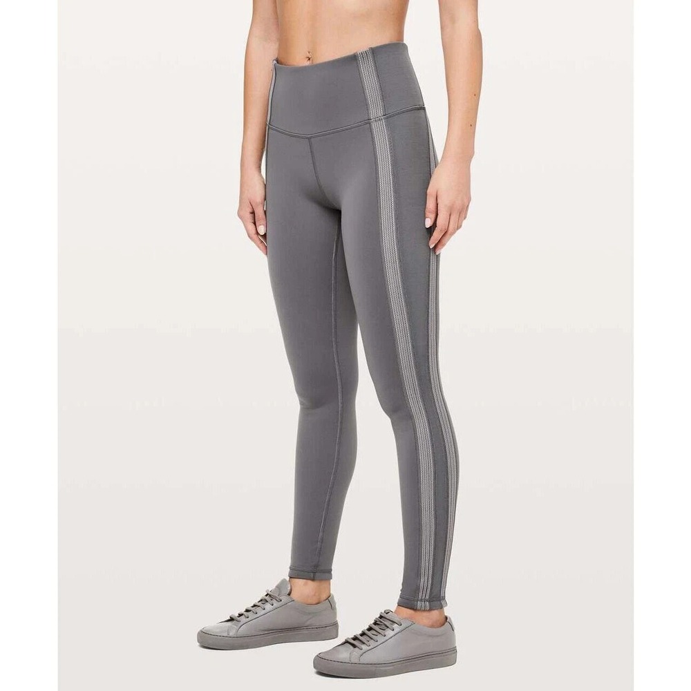 Lululemon Power Lines Pant Legging 28" Titanium Dark Chrome Grey Size‎ 4 Yoga